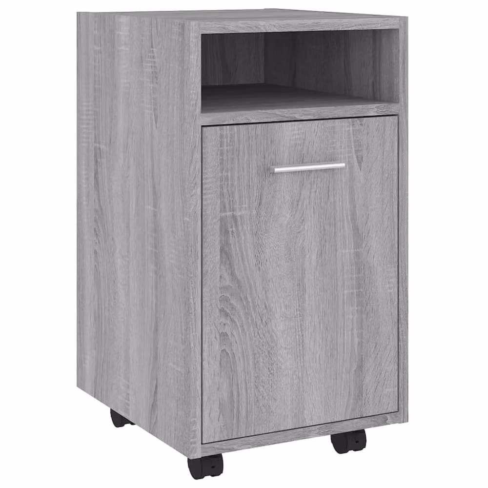 Berkfield Home Side Cabinet with Wheels in Grey Sonoma, W/D/H: 33 x 38 x 60 cm – 2