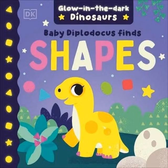 DK Baby Diplodocus Finds Shapes Multicolour Paperback Book