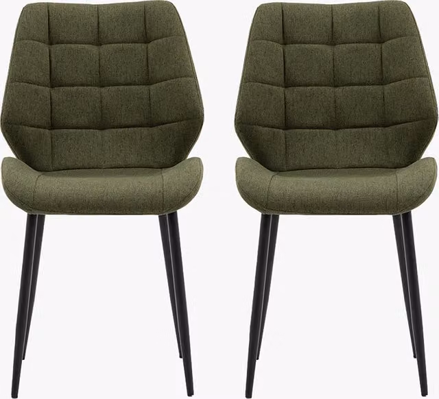 Perch & Parrow Hallen Dining Chairs in Green, Set of 2