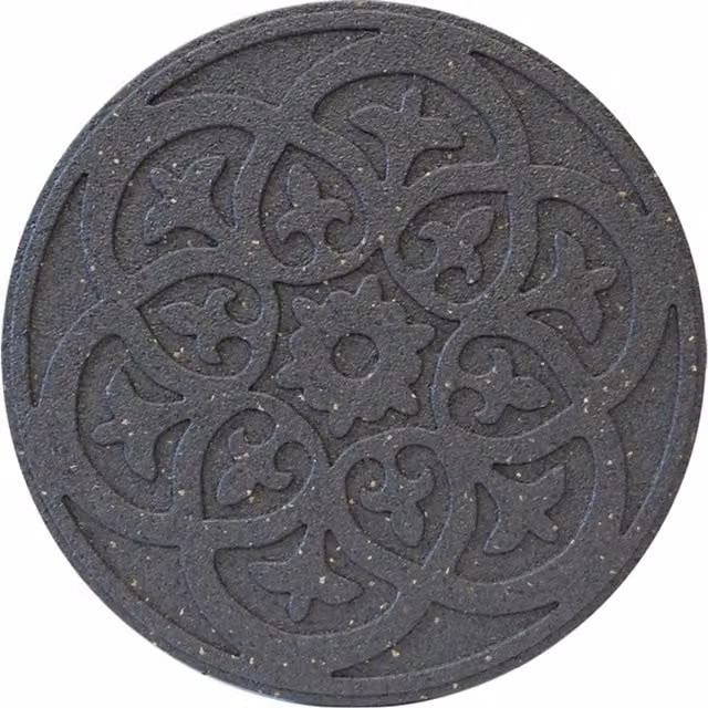 Primeur Grey Scroll Rubber Stepping Stone
