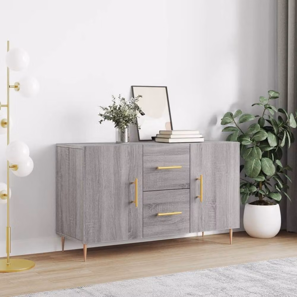 Berkfield Home Modern Grey Sonoma Sideboard, W/D/H: 100 x 36 x 60 cm – 2