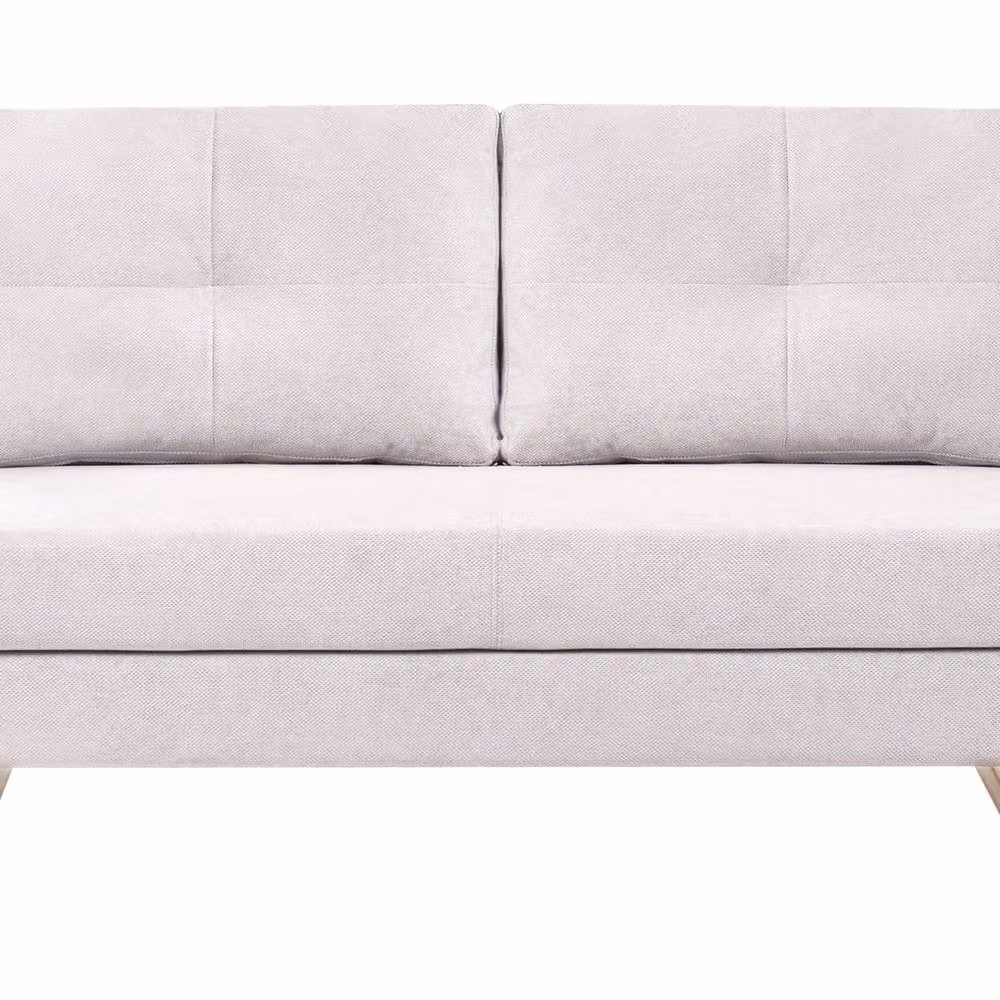 Wyld and Coco 3-Seater Click Clack Sofa Bed in White Fabric – 2