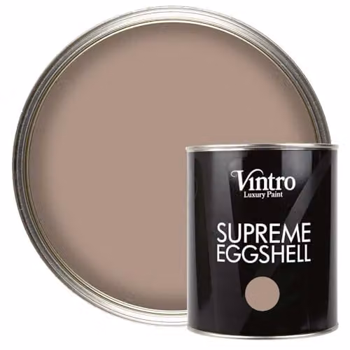 Vintro Cafe au Lait Light Brown Eggshell Paint for Walls, Wood and Trim, 1 Litre