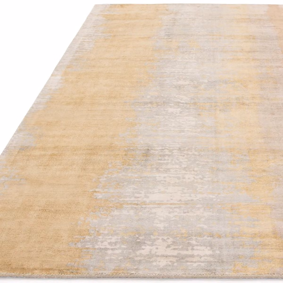 The Rug Shop UK Yellow Handmade Modern Abstract Viscose Area Rug W: 200 cm, L: 290 cm – 2