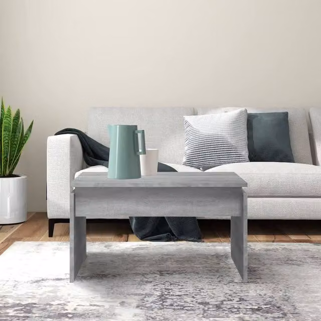 Berkfield Home Decorative Coffee Table in Grey Sonoma, W/D/H: 68 x 50 x 38 cm