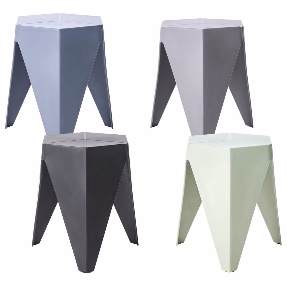 Wyld and Coco Pastel Multicolour 4-Piece Stackable Garden Stool Set – 2