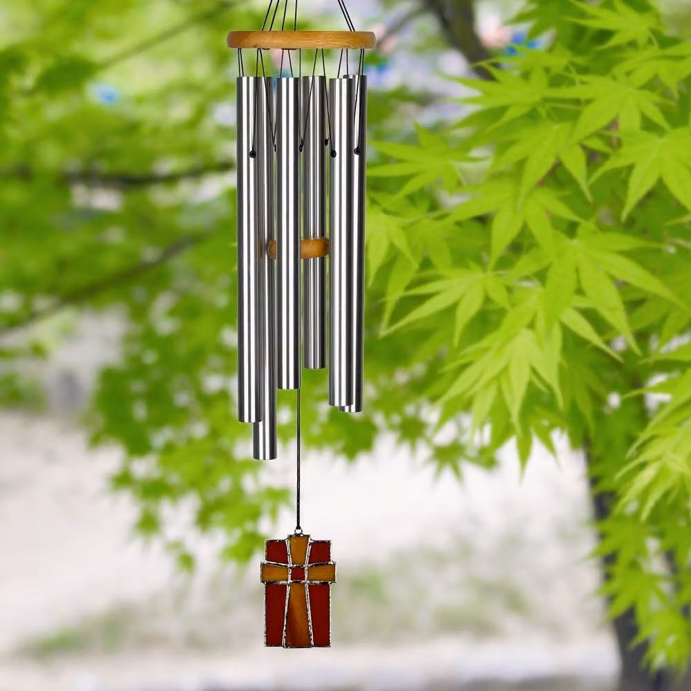 Woodstock Chimes Amazing Grace Tuned Musical Outdoor Wind Chime in Silver and Multicolour – 3