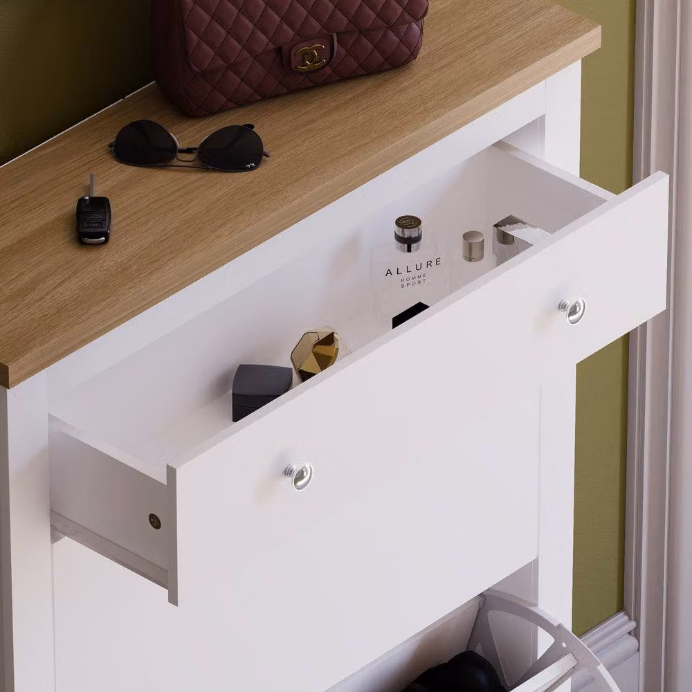 HD Designs Vida Designs Arlington Shoe Cabinet in White – 4