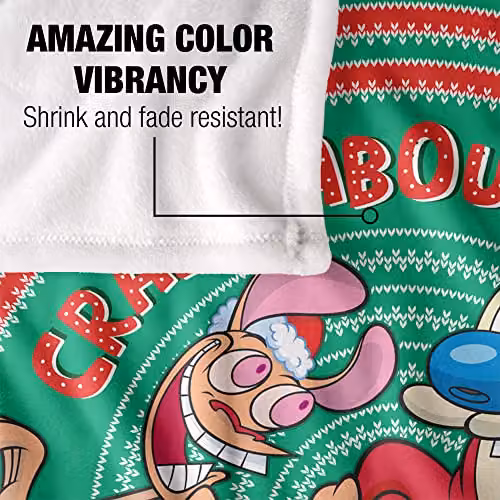 LOGOVISION Christmas Retro Fluffy Fleece Throw Blanket, Multicolour, W/D/H: 152 x 127 cm – 3