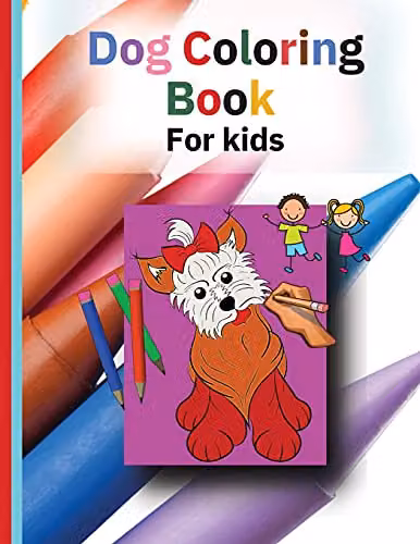 Worldwide Spark Publish Dog Colouring Book for Children, Multicolour
