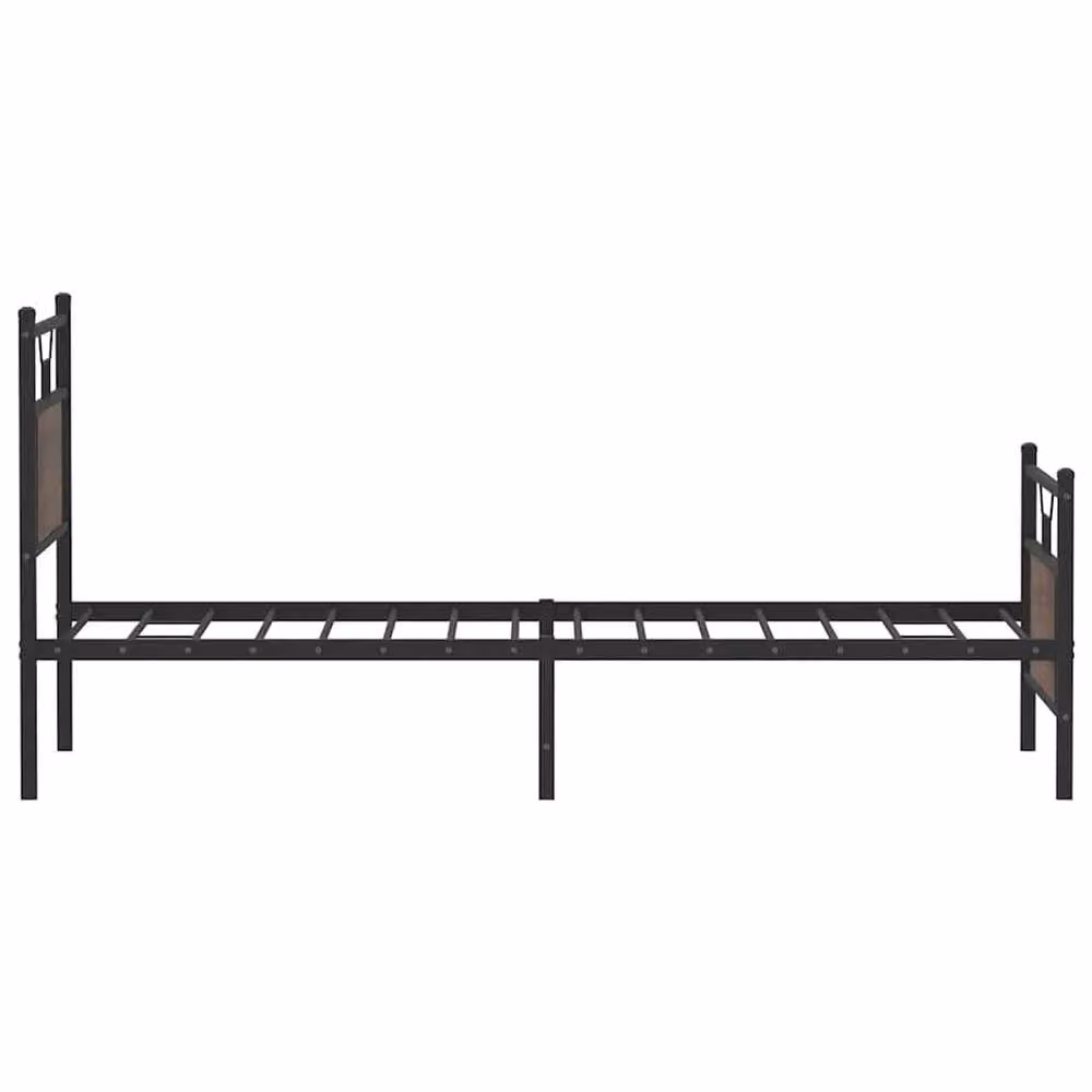 Berkfield Home Durable Bed Frame in Brown Oak, W/D/H: 90 x 200 cm – 3