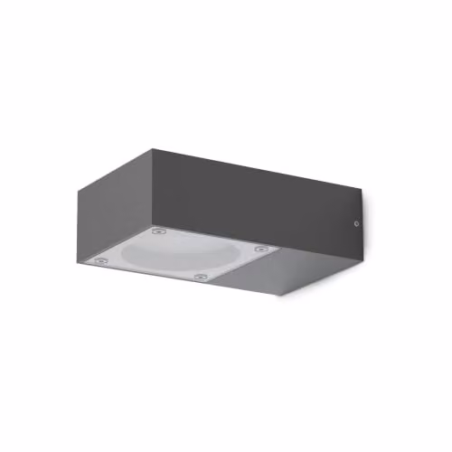 Netlighting Sirio Modern Outdoor Wall Down Lamp in Black and Dark Grey IP65