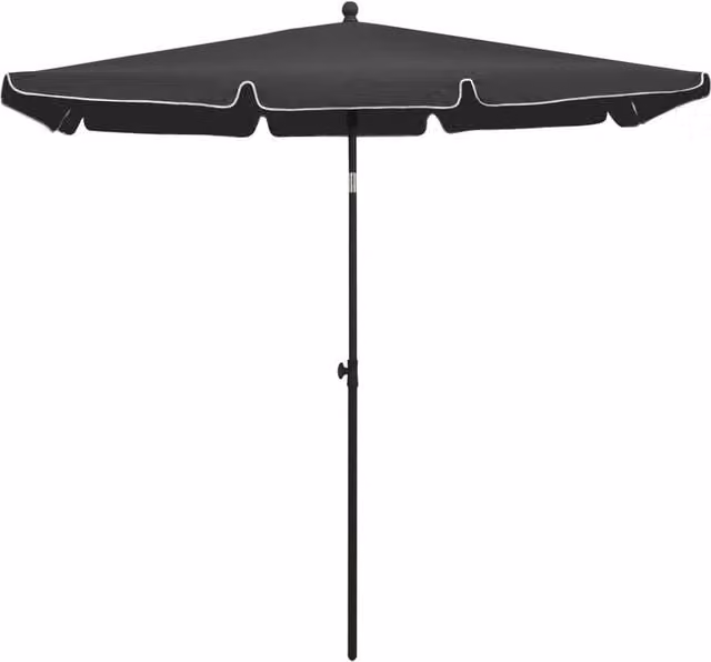 Berkfield Home Garden Parasol with Pole, Anthracite and Black, W: 210 cm, D: 140 cm – 1
