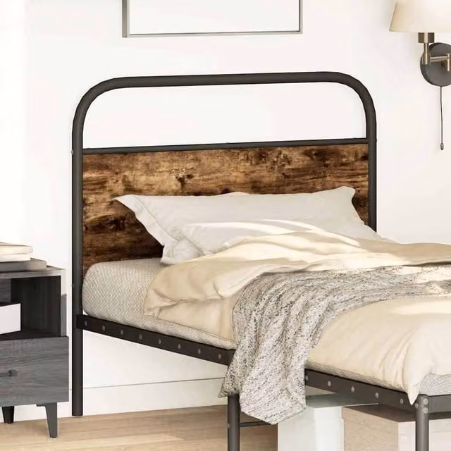 Berkfield Home Smoked Oak Headboard in Brown, Width: 90 cm – 1