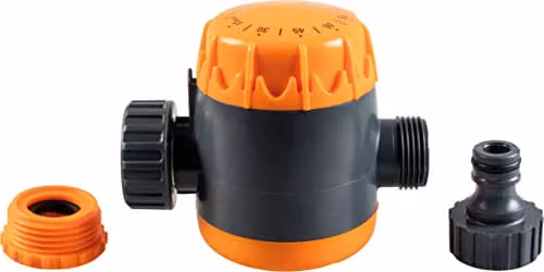 St Helens Home & Garden Mechanical Sprinkler Timer in Grey and Orange, 0-120 Minutes – 2