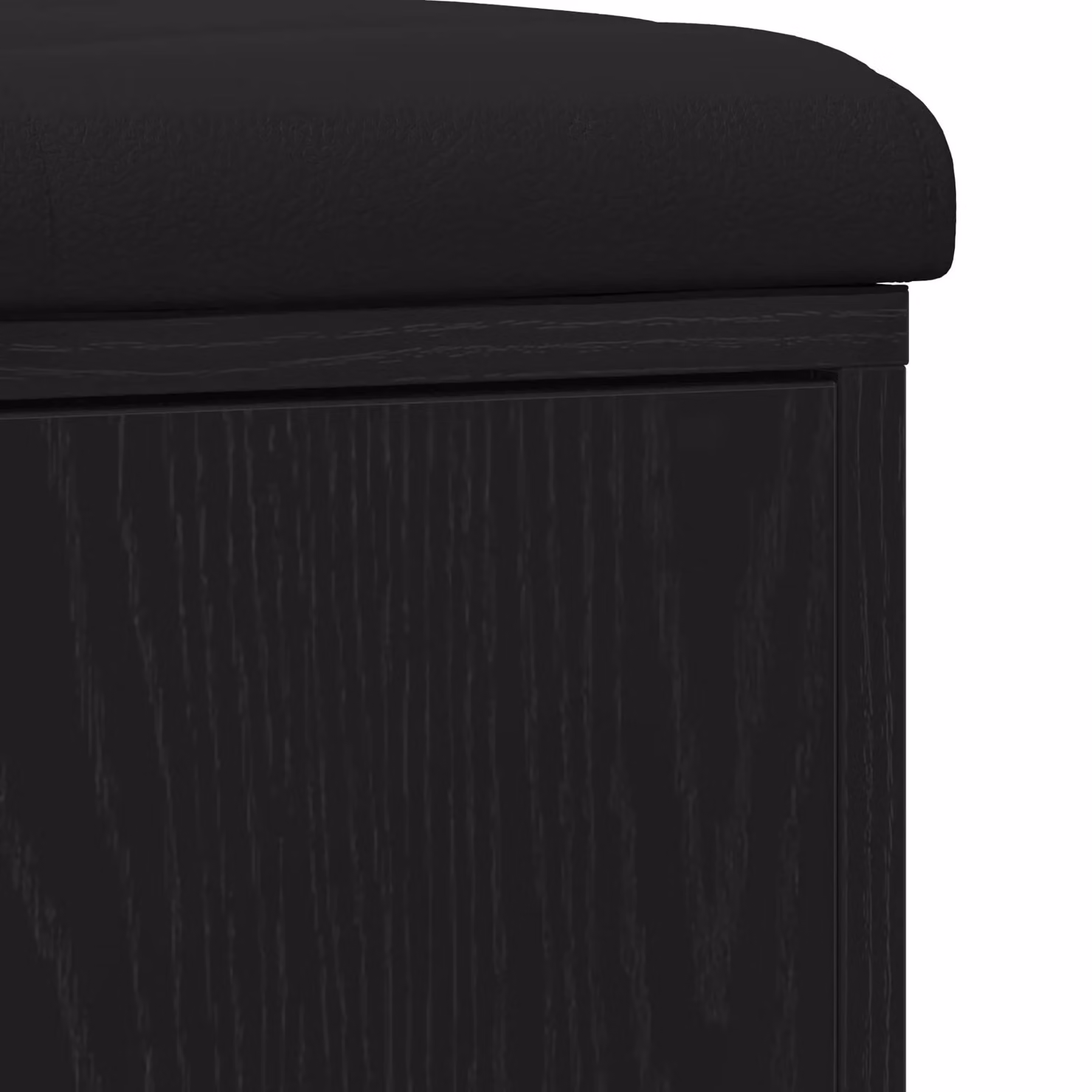 Berkfield Home Black Oak Shoe Rack Storage Bench W: 100 cm, D: 30 cm, H: 48 cm – 6