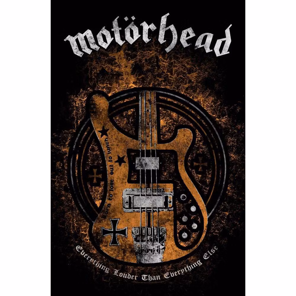 Motorhead Lemmy's Bass Polyester Poster in Black and Multicolour – 2