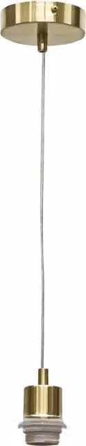 First Choice Lighting Carss Satin Brass Ceiling Pendant Flex Suspension Kit in Gold with E27 LED Compatibility – 1