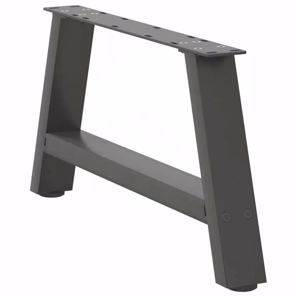 Berkfield Home A-Shaped Coffee Table Legs, 2 Pieces, Anthracite Black Steel, H: 70 cm, W: 30-31 cm – 2