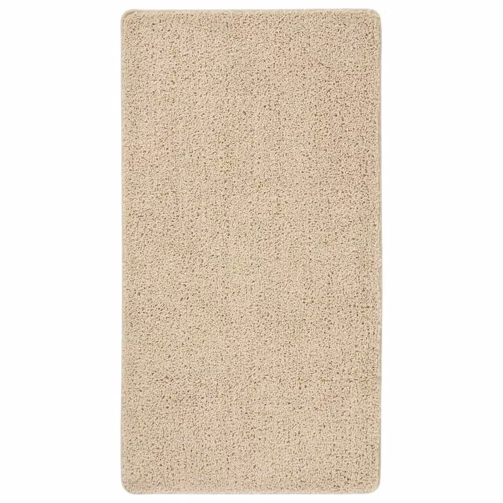 Berkfield Home Shaggy Rug in Beige, W: 80 cm, L: 150 cm, Non-Slip and Washable