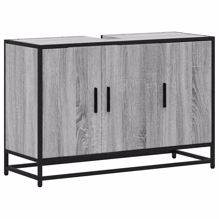 Berkfield Home Grey Sonoma Bathroom Sink Cabinet W/D/H: 90 x 33 x 60 cm