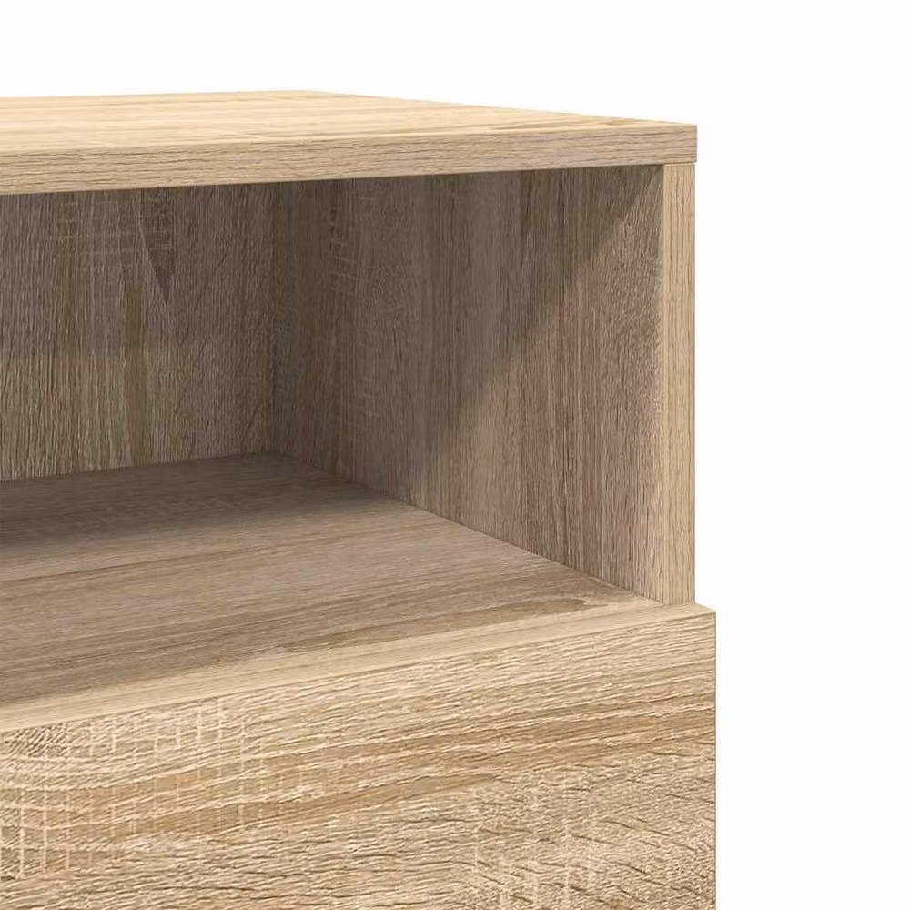 Berkfield Home Bedside Cabinet with 2 Drawers in Sonoma Oak Brown, W/D/H: 36 x 36 x 68 cm – 3
