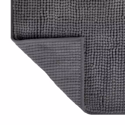 Allure Bath Fashions Chenille Microfibre Non Slip Bath Mat, Anthracite Grey, W: 60 cm, D: 90 cm – 3