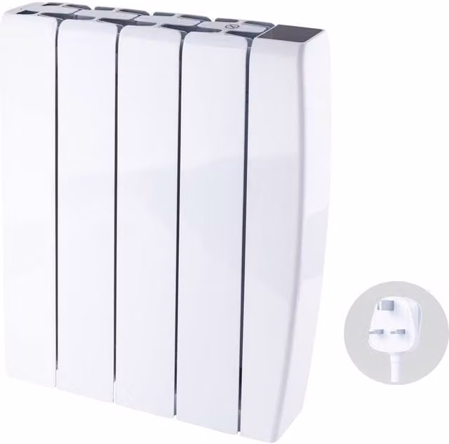 TCP Smart 1000W White Ceramic Panel Electric Radiator with WiFi App Control and Open Window Detection, Wall-Mounted Convector Heater, W: 58.0 cm, H: 44.5 cm, D: 9.0 cm – 1