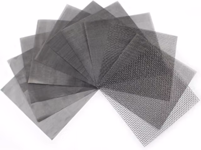Actiasgear Grey Stainless Steel Woven Wire Mesh Filter Sheet, Pack of 8