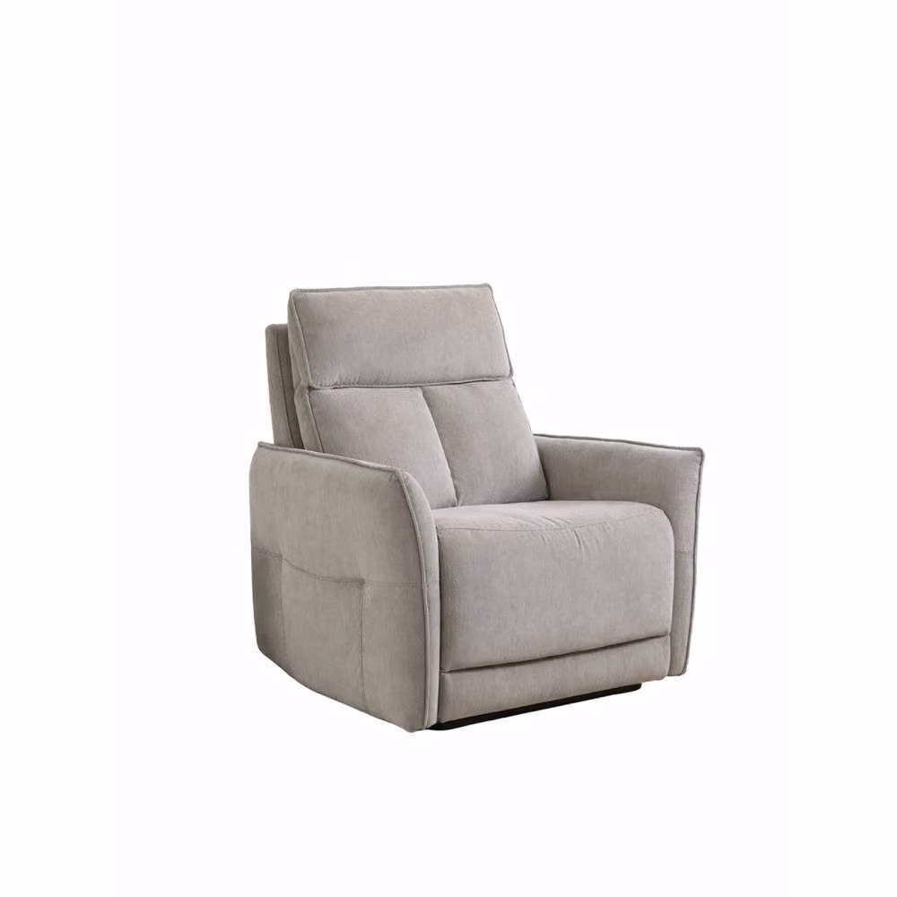 Aspire Grayson Fabric Upholstered Power Recliner Armchair with USB Charging in Beige – 2