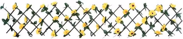 Berkfield Home Artificial Ivy Trellis Expandable Yellow 180 cm