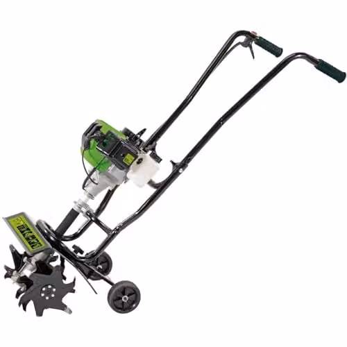 Draper 42.7cc Petrol Tiller and Cultivator with 1.2kW 2-Stroke 3HP Engine, 320 mm Tilling Width and 150 mm Tilling Depth