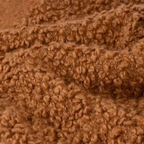 Yard Ulsmere Bouclé Fringed Throw in Orange and Brown, W: 130 cm, D: 180 cm – 2