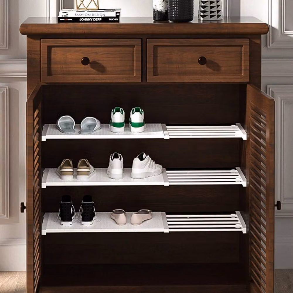 NESTLUNE White Cupboard Storage Shelves and Closet Cabinet Divider, W: 100 cm, D: 15 cm, H: 15 cm – 3