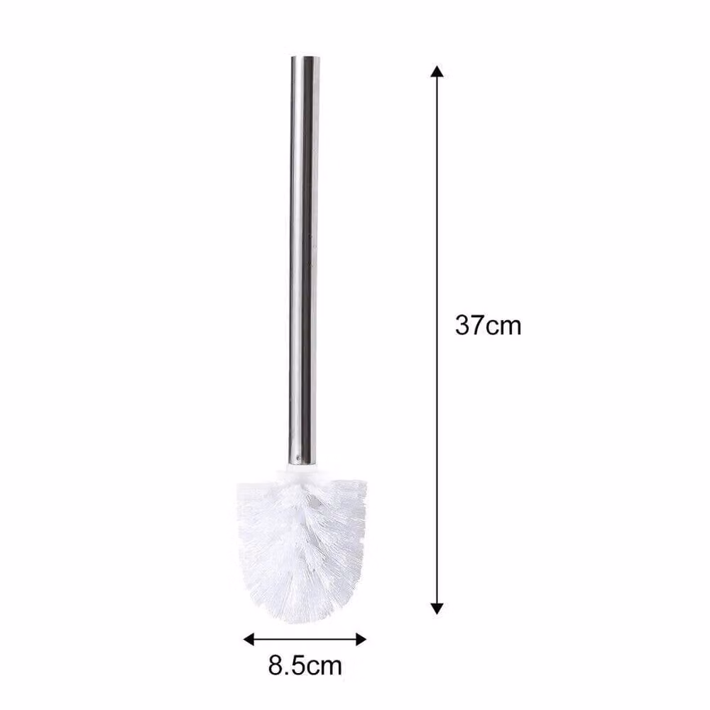 Pawnora 4-Piece White Freestanding Toilet Brush Set with Stainless Steel and Plastic Brushes – 2