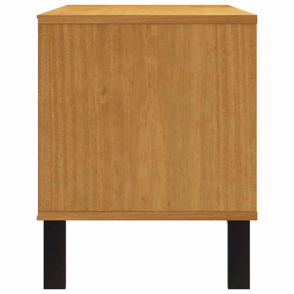 Berkfield Home FLAM Rustic Solid Wood Pine TV Cabinet in Brown W/D/H: 110 x 40 x 50 cm – 5