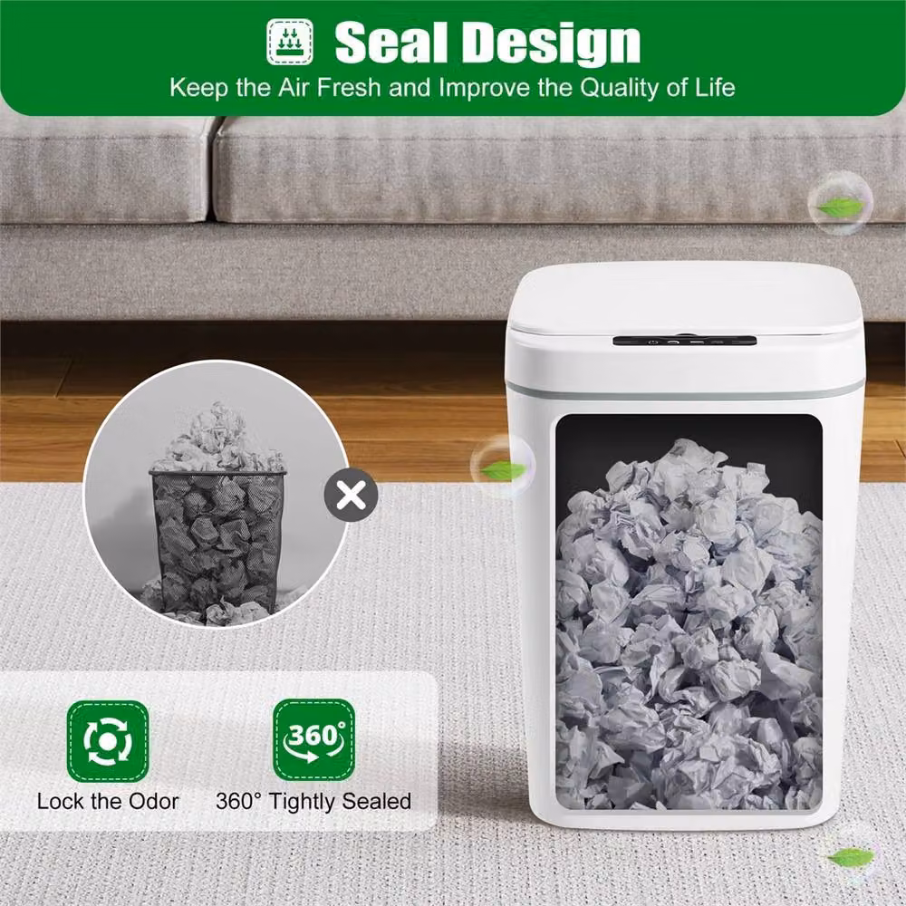 Nordara 16L Touchless Sensor Garbage Can with Auto Open/Close in White – 3