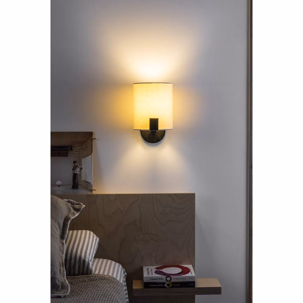 Netlighting Nila Reading Light in Matt Black with Off-White Fabric Shade – 4