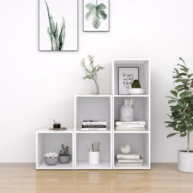 Berkfield Home 3 Piece Classic TV Cabinet Set in White Matt Engineered Wood