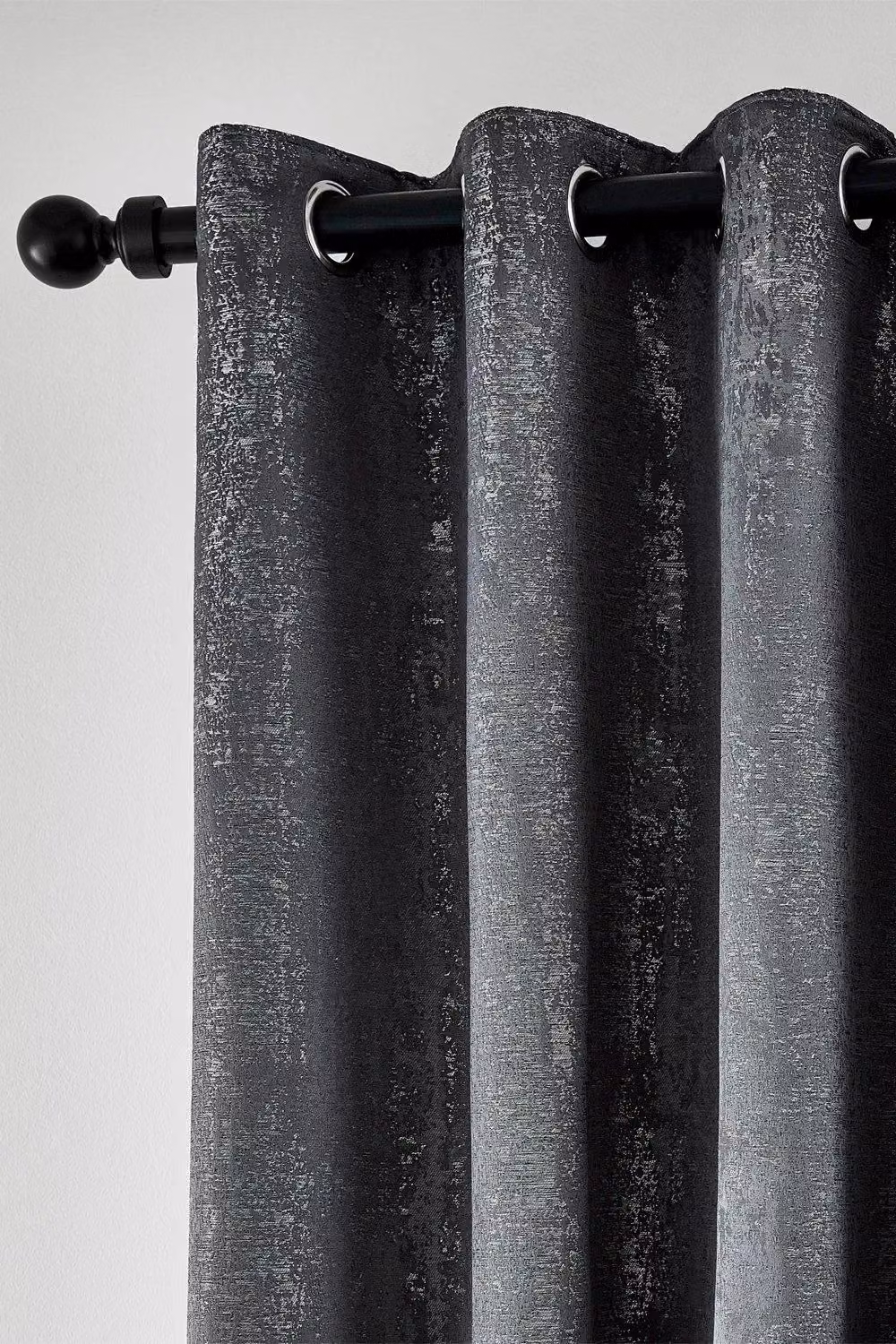 Helena Springfield Roma Woven Lined Eyelet Curtains in Grey, Width: 167 cm, Drop: 228 cm – 2