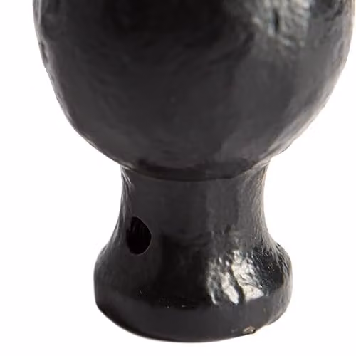 Hammer and Tongs Round Rim and Mortice Door Knob in Matt Black Iron, W: 60 mm – 2