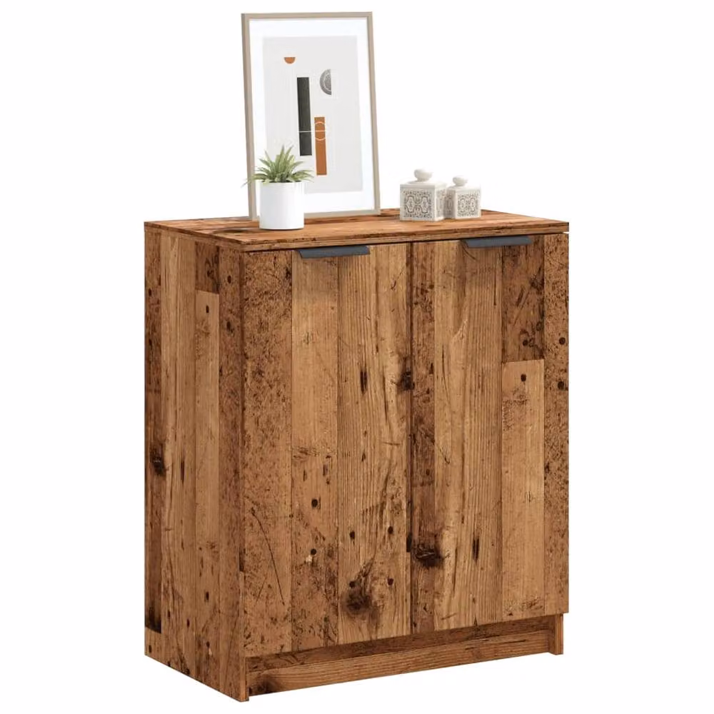 Berkfield Home Old Wood Shoe Cabinet in Brown, W/D/H: 59 x 35 x 70 cm – 2