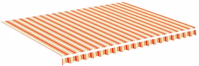 Berkfield Home Replacement Awning Fabric in Yellow and Orange, Polyester, 4.5 x 3.5 m