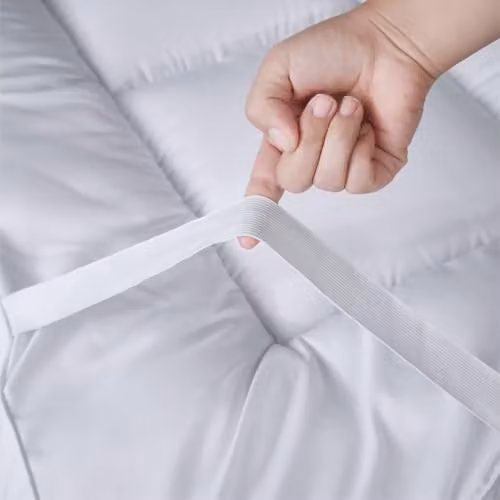 Ezysleep Super Soft Microfibre Mattress Topper, White, W/D/H: 200 x 200 x 10.16 cm – 4