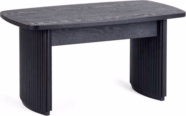 Cheshire Lauriston Fluted Compact Coffee Table in Black Ash