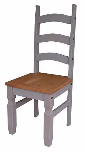 Mercers Furniture Corona Grey Wax Large Extending Dining Table and 6 Chairs Set, Solid Pine Wood, W/D/H: 160/200 x 90 x 76 cm – 4