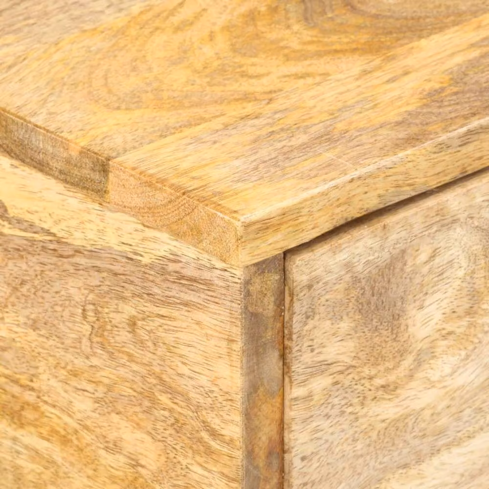 Berkfield Home Rustic Solid Mango Wood Console Table, Brown, W: 115 cm, D: 35 cm, H: 76 cm – 2