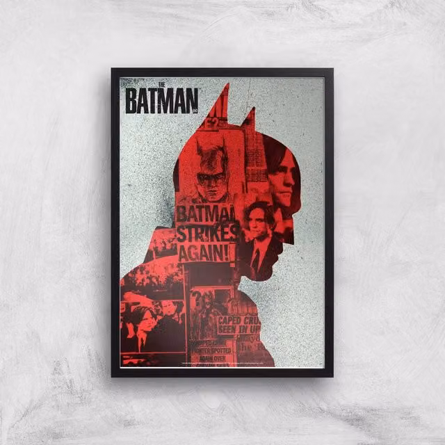 Batman Multicolour Abstract Silhouette Giclee Art Print on Paper