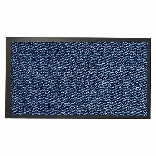 KAV Non-Slip Washable Indoor and Outdoor Rug in Blue and Black, W/D: 120 x 180 cm