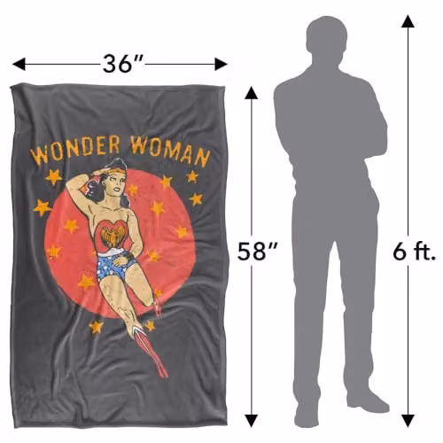 Warner Bros. DC Wonder Woman Silky Touch Super Soft Fleece Throw Blanket, Multicolour – 4